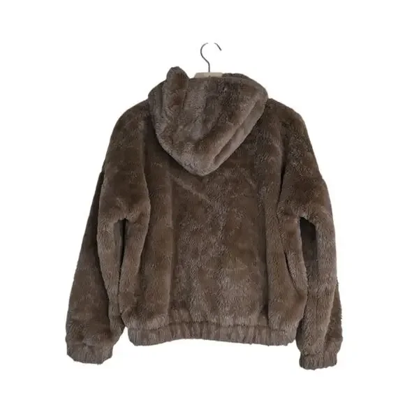 Truth by Republic Women's XS Faux Fur Hoodie Oversized - Picture 2 of 9